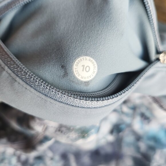 Lululemon Speed Up Mid-Rise Short 3" Lined Kaleidofloral Multi Blue Cast - Picture 7 of 14